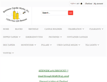 Tablet Screenshot of beeswaxcandleworks.com